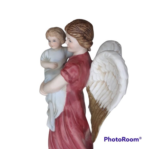 Vintage HOMCO Santa with Child and Angel with Baby Figurines - Set of Two - Picture 12 of 13